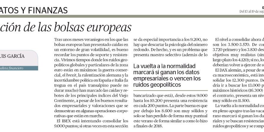 situación bolsas euro